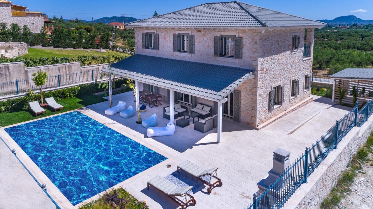 Zante Soleil - High-End Stone Villa With Swimming Pool Lagopodhon 외부 사진